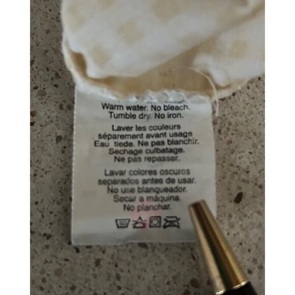 Yellow Gingham Single Twin Size Flat Sheet Pillowcase Westpoint Stevens - Picture 5 of 8